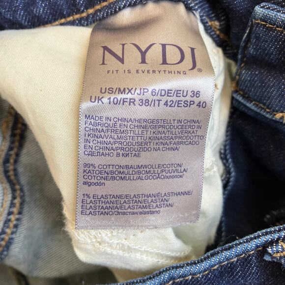 NYDJ Sz 6 Mia Palazzo Jeans in Northbridge Dark Wash Wide Leg High Waist Stretch - Picture 13 of 16